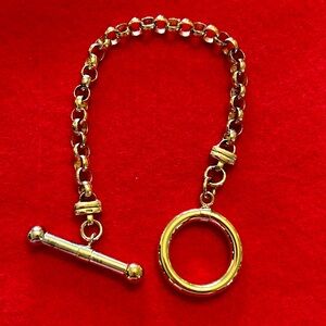 Gold tone toggle Bracelet